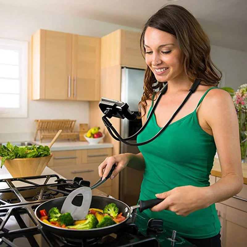 🎬 Support de Téléphone Flexible 360° (Tour de Cou Lazy Bracket)
