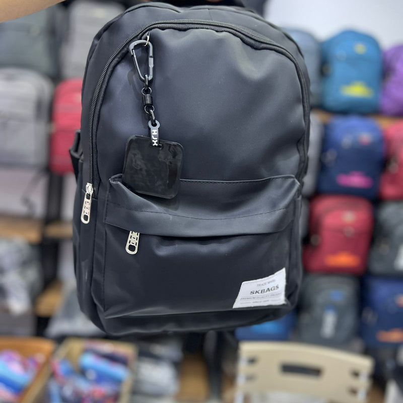 Sac à Dos SKBAGS Multi-Poches Imperméable (Noir/Orange) 🎒🔥 (Sport & Études)