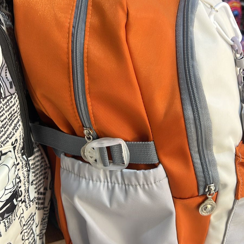 Sac à Dos SKBAGS Multi-Poches Imperméable (Noir/Orange) 🎒🔥 (Sport & Études)