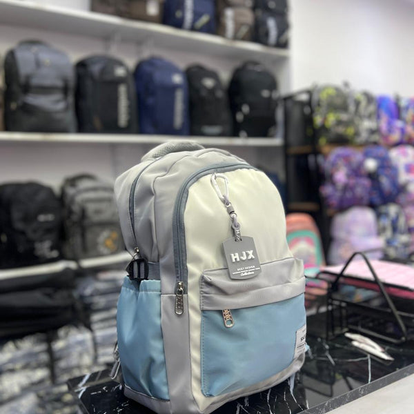 Sac à Dos SKBAGS Multi-Poches Imperméable (Bleu/Blanc) 🎒✨ (Design Moderne & Résistant)