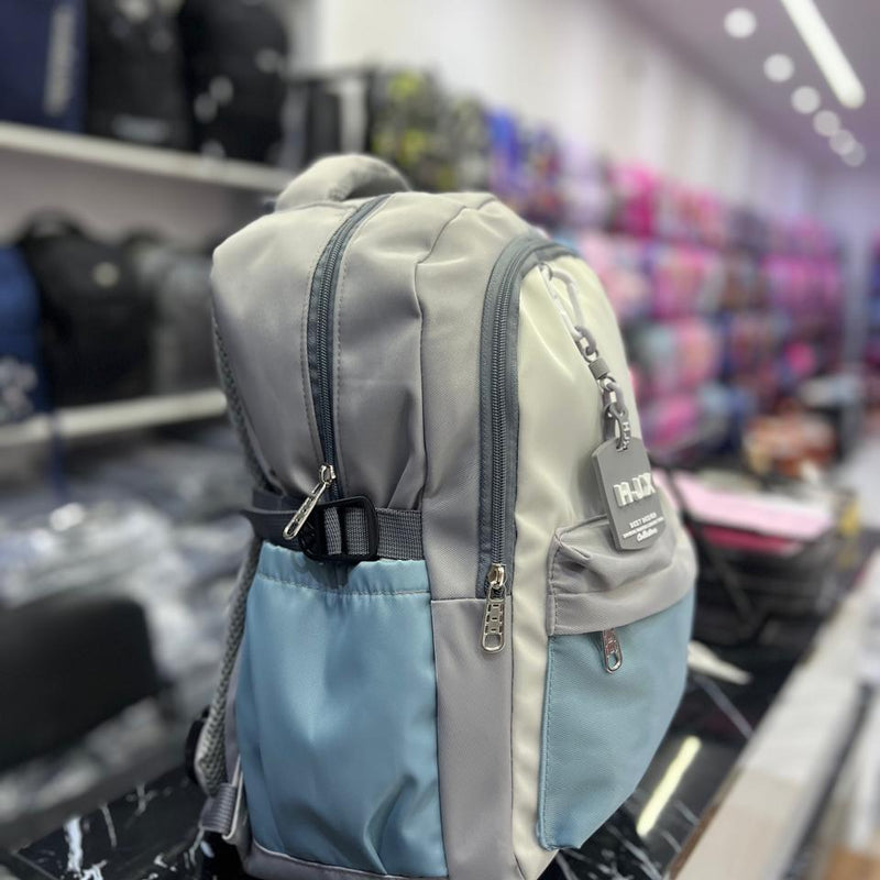Sac à Dos SKBAGS Multi-Poches Imperméable (Bleu/Blanc) 🎒✨ (Design Moderne & Résistant)