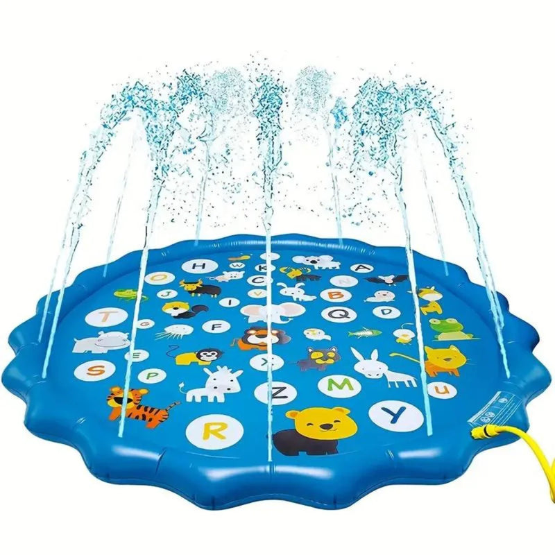 Tapis de Jeu d'Eau & Fontaine Gonflable 1.58m ☀️🌊 (Spécial Été Enfants)