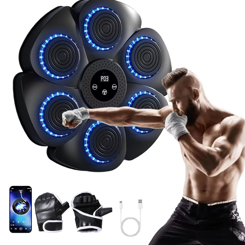 Machine de Boxe Murale Intelligente LED 🥊🔥 (Bluetooth, Entraînement Interactif & Compteur de Score)