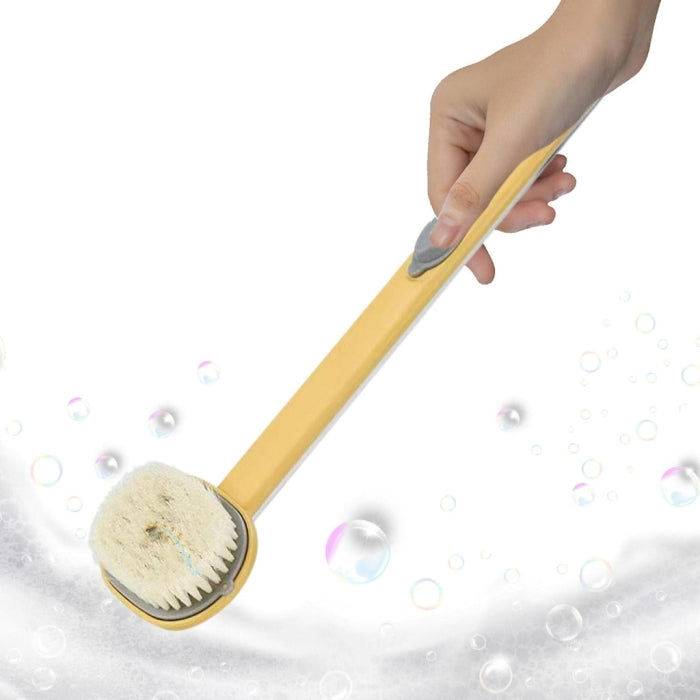 Brosse de Bain Exfoliante 2-en-1 avec Manche Long 🛁✨ (Massage & Nettoyage Dos)